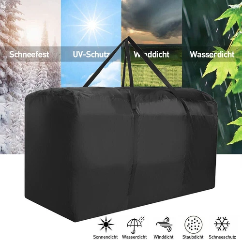 260L Aufbewahrungstasche für Gartenmöbel Polsterauflagen Wasserdicht Schutzhülle - Bild 13 von 13