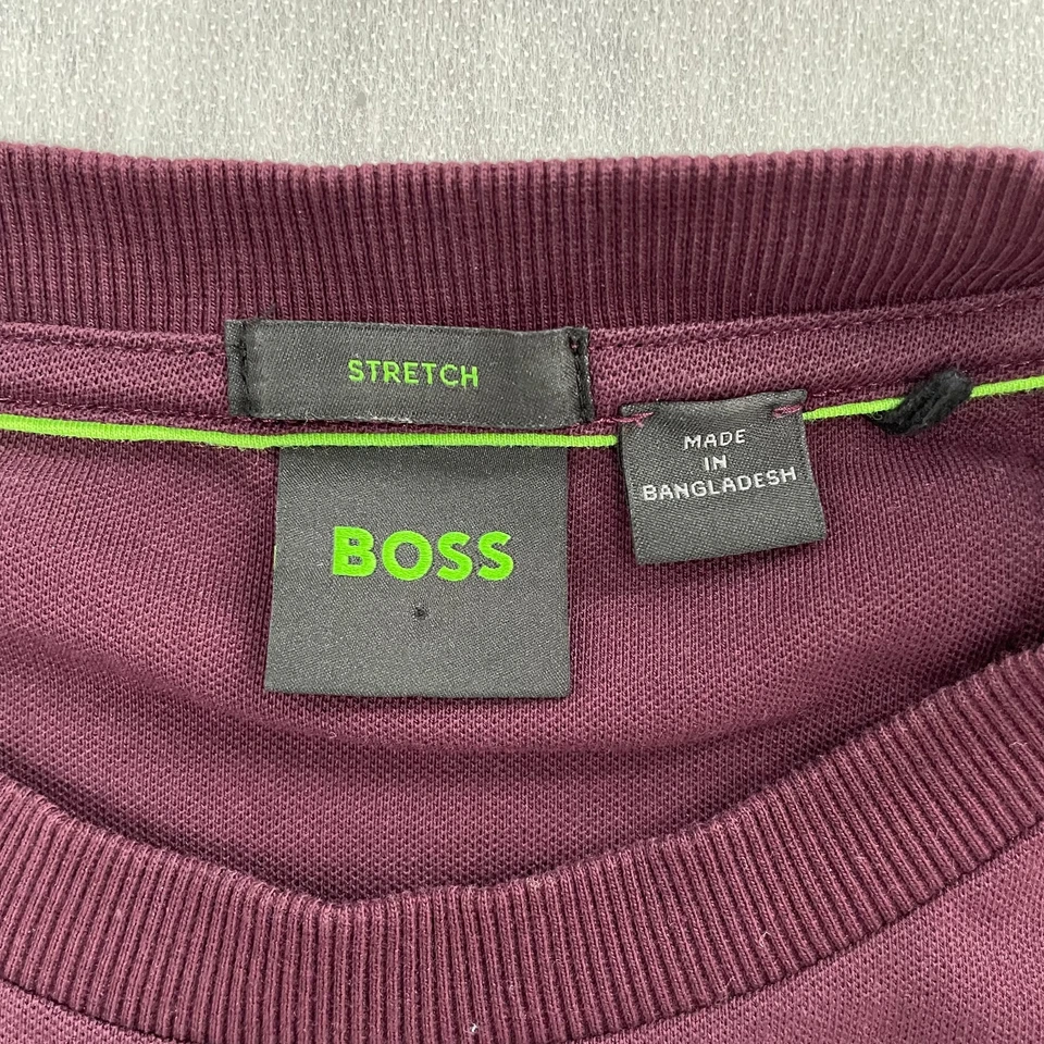 Рубашка Hugo Boss для взрослых средний фиолетовый вырез лодочкой короткий рукав зеленая этикетка футболка 2 мужчины - Изображение 4 из 4