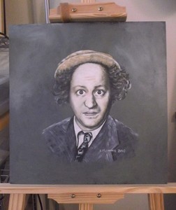 3 stojaki Larry Fine obraz akrylowy portret pamiątki