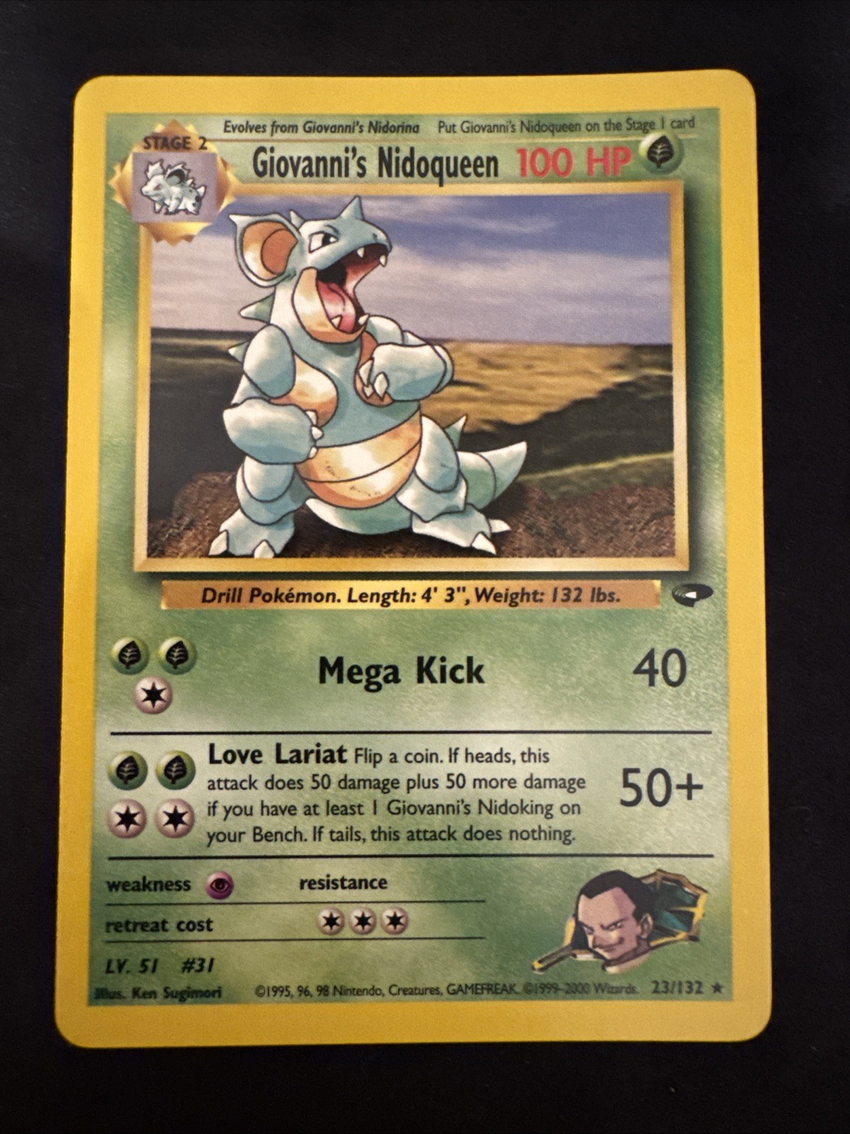 Giovanni's Nidoqueen 23/132 Gym Challenge NM