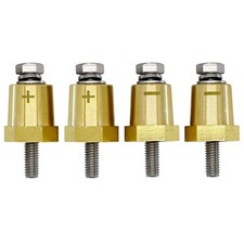 Brass Battery Terminal Charging Posts Adapter with M6 Bolts - Pack of 4