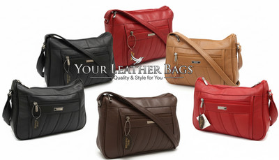 DAMEN FRAUEN MITTEL LORENZ ECHT LEDER SCHULTERTASCHE CROSS BODY BAG HANDTASCHE