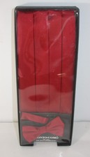Red 100 Silk Cummerbund and Bow Tie Set Pronto Uomo