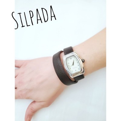 Silpada Designs THAT'S A WRAP Watch With Wrap Around Leather Band Brown