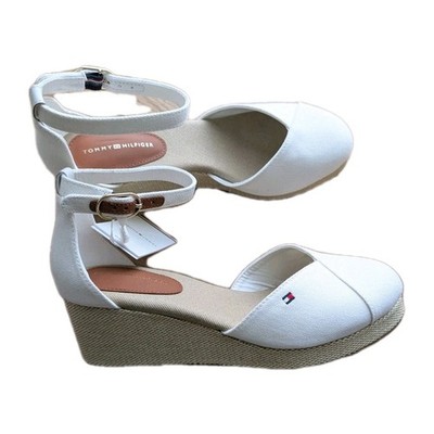 Tommy Hilfiger Espadrille Damen Ecru 40 Damen Schuhe Wedges Sommer Schuhe