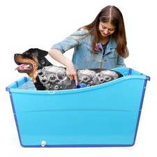 Extra Large Foldable Dog Bath Tub for Large Dogs, 49 Gal Portable Dog Bathtub...