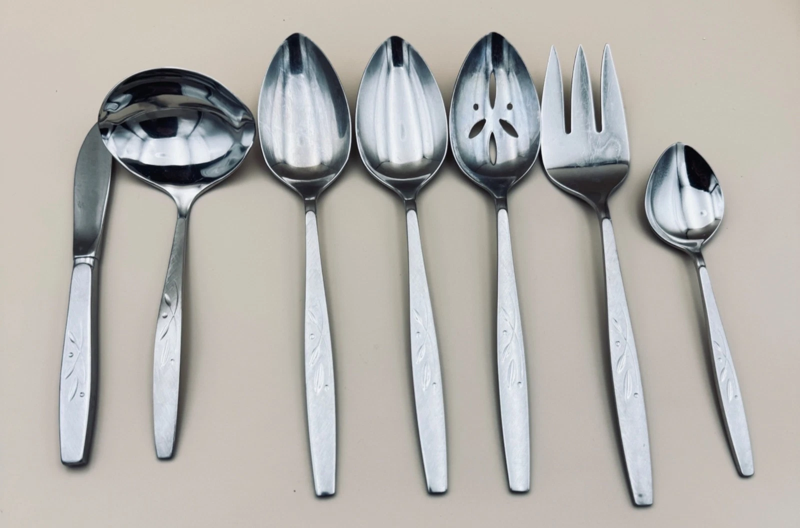 Oneida Heirloom Cube Stainless WILL O’ WISP 7 Serving Pieces