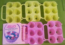 PINK & YELLOW JELL-O JIGGLERS MOLD 6 EGG CAPACITY PLUS COPY OF THE INSTRUCTIONS