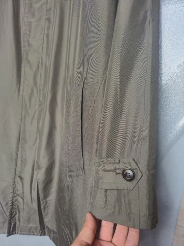 Ermenegildo Zegna Microsilk Trench Coat Silk Italy Water Repellent Sz 54 image 3