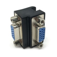 Portable VGA 15 Female to 15 Female 90 Adapter for LCD Display Testing