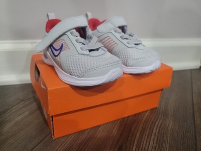 Nike Downshifter 11 TDV Shoes White Blue Red Size 4C Brand New with Box