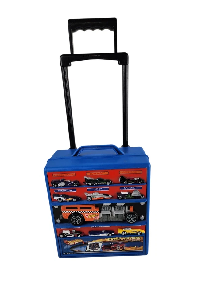 Hot Wheels 100 Car Carrying Case With Handle & Wheels 100+ Assorted Diecast Cars - Image 3 of 4