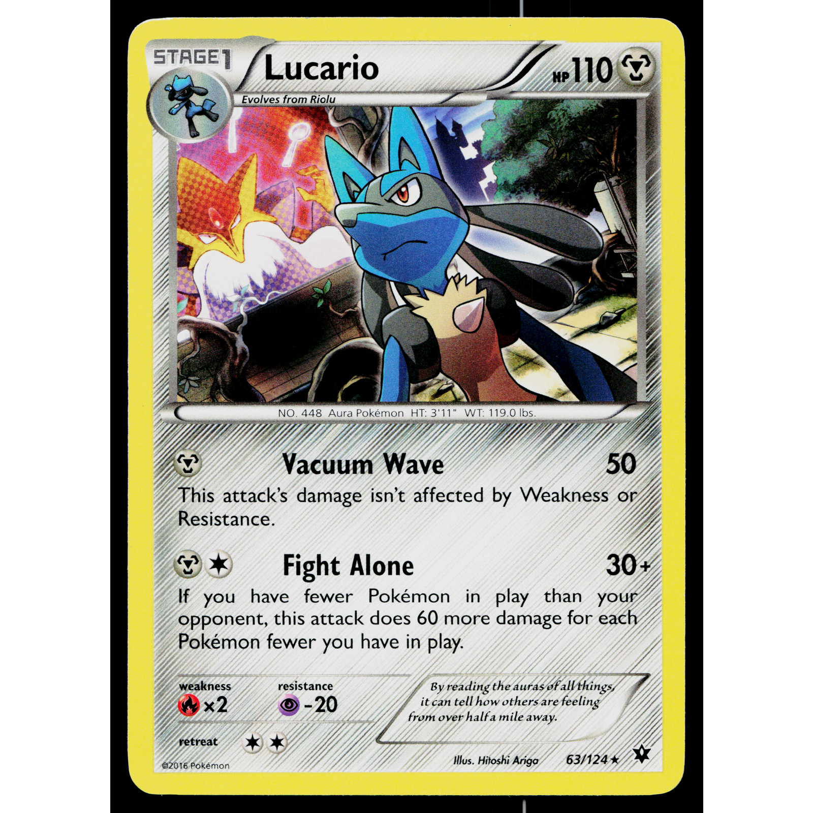 LUCARIO 63/124 FATES COLLIDE POKEMON TCG