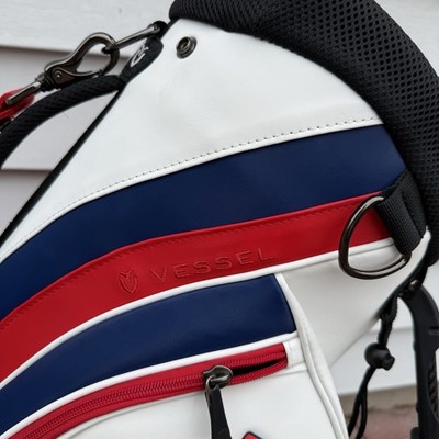 Cobra Vessel Caddy Stand Bag Rickie Fowler US Open Red White Blue