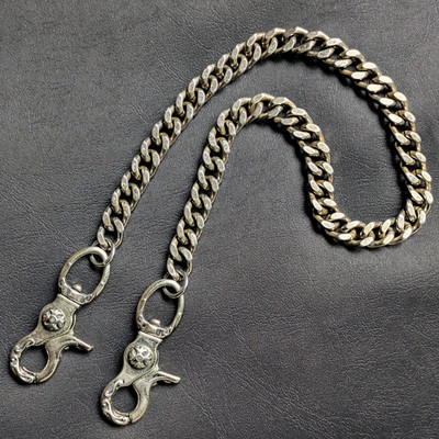 Solid brass Stainless steel Wallet chain Vintage finish Handmade