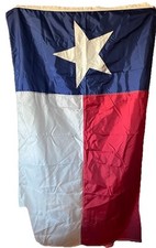 Vintage Texas Nylon Flag Authentic 3X5 Foot By ABC Made In USA In FT . Worth