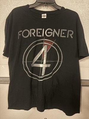 Gildan Softstyle Foreigner 4 Tour 2015 Double-Sided Graphic Tee Black XL