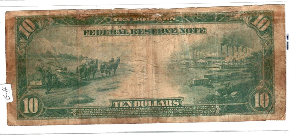 $10 "1914"(HORSEBLANKET)  $10  (ATLANTA) 1914  (HORSEBLANKET)  $10 RARE ATLANTA! - Image 3 of 3