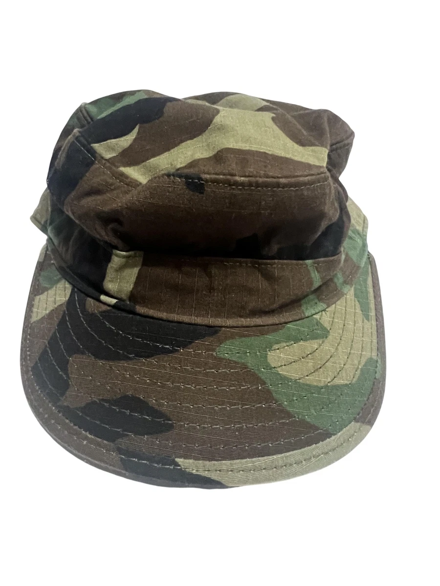 Gorra Militar Tipo Cadete Ajustable - Camuflaje Bosque, Algodón Lavado