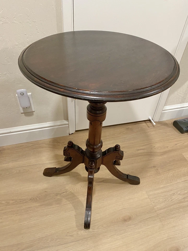 Ornate Black Forest Style Carved Pedestal Table - Beautiful Medieval Gothic - Image 2 of 4