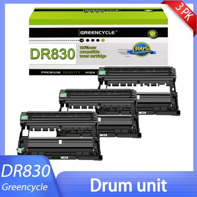 DR830 Drum Unit High Yield Replacement Black for Brother HL-L2405W HL-L2465DW ×3