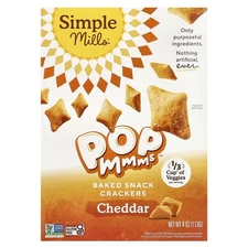 Pop Mmms™, Baked Snack Crackers, Cheddar, 4 oz (113 g)