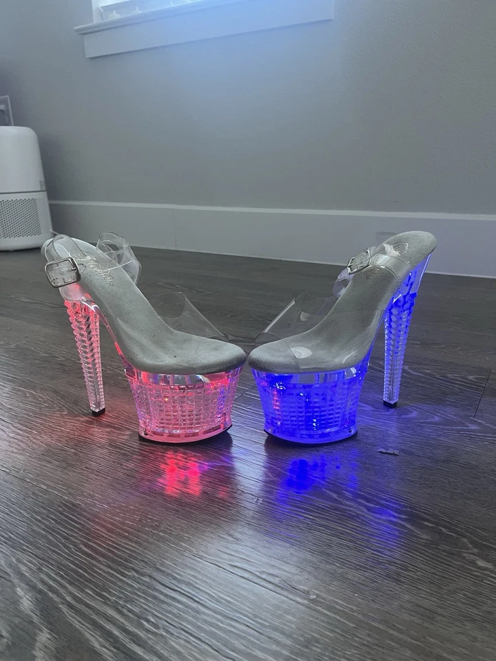 Tacón plataforma Pleaser Flashdance 708Spec para mujer talla 7 usado 2x Foto 3 de 4