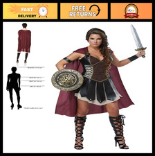 Glorious Gladiator Women's Adult Costume - Roman Warrior Outfit, Fancy Dress