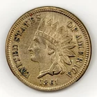 1861 1c Indian Head Cent AU Details Cleaned Civil War Era Better Eye Appeal Coin