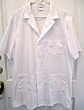 NWOT, Men s Fashion Seal Lab Coat White, Size XL, Polyester Blend, 3 Pockets