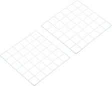 PATIKIL 12"X12" Wire Grid Panel, 2 Pack Wall Grid Decorative Panels Board Photo
