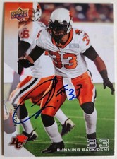 Andrew Harris Signed 2014 Upper Deck CFL Football card #1 BC Lions
