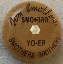 Tom Kuhn SMO BRO YO-ER Tom & Dick Smothers Brothers Maple Wood Yoyo Imperial HTF
