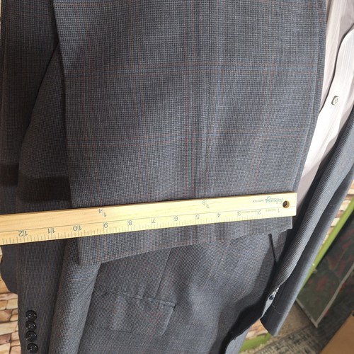 Botany 500 2 Piece Suit Mens 44S 38X29 Gray Check Plaid Vintage - Picture 4 of 16