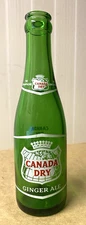 Vintage Soda Pop Beverage Bottle  -ACL  -  Canada Dry,  - 7 0z Ginger Ale