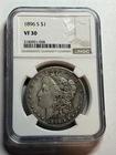 1896 S Morgan Silver Dollar NGC VF30 Nice Original Tougher Date