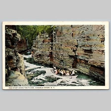 Postcard The Start Down the Flume, Ausable Chasm, NY