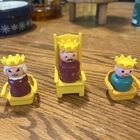 Vintage Fisher Price King Queen & Prince Figures With Chairs