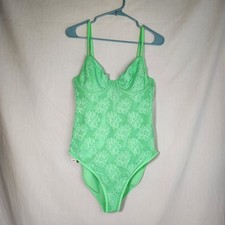 Aerie One Piece Swimsuit Neon Green Lace With Lining New With Tags Resort
