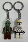LEGO STAR WARS Clone Pilot #853039 Kit Fisto #852945 Keychain Lot of 2