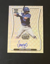 Miguel Vargus 2021 Leaf Metal Draft Silver Wave Auto Cubs