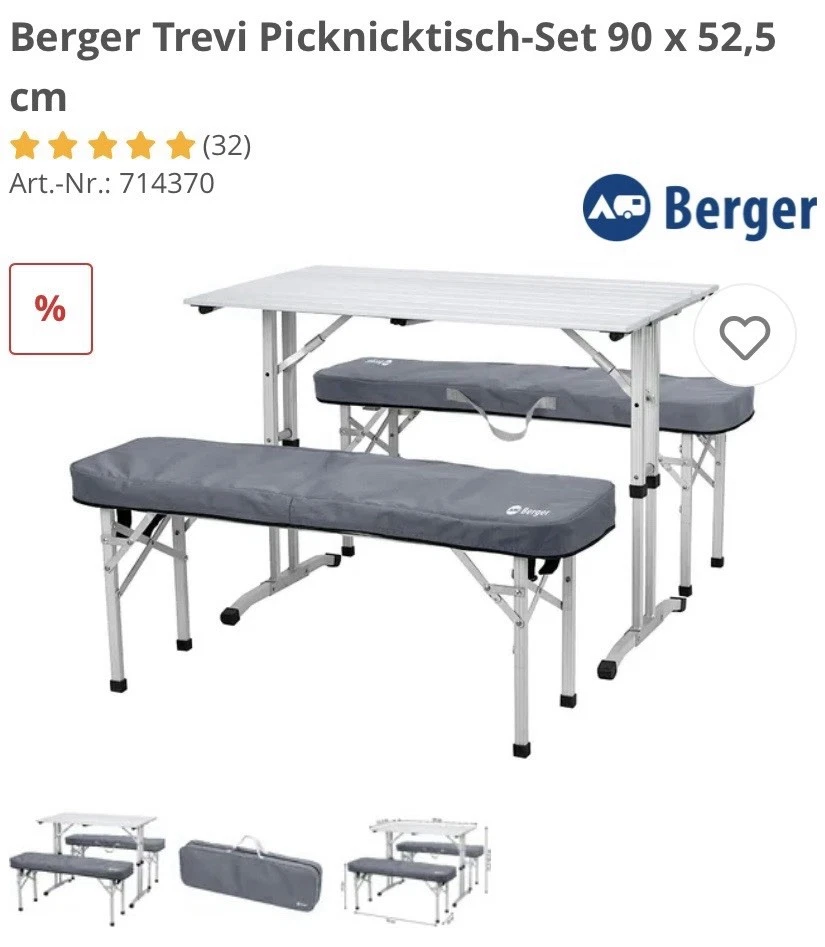 mini campingtisch BO-CAMP Alu Mini Campingtisch Beistelltisch Klapptisch Koffertisch Gar