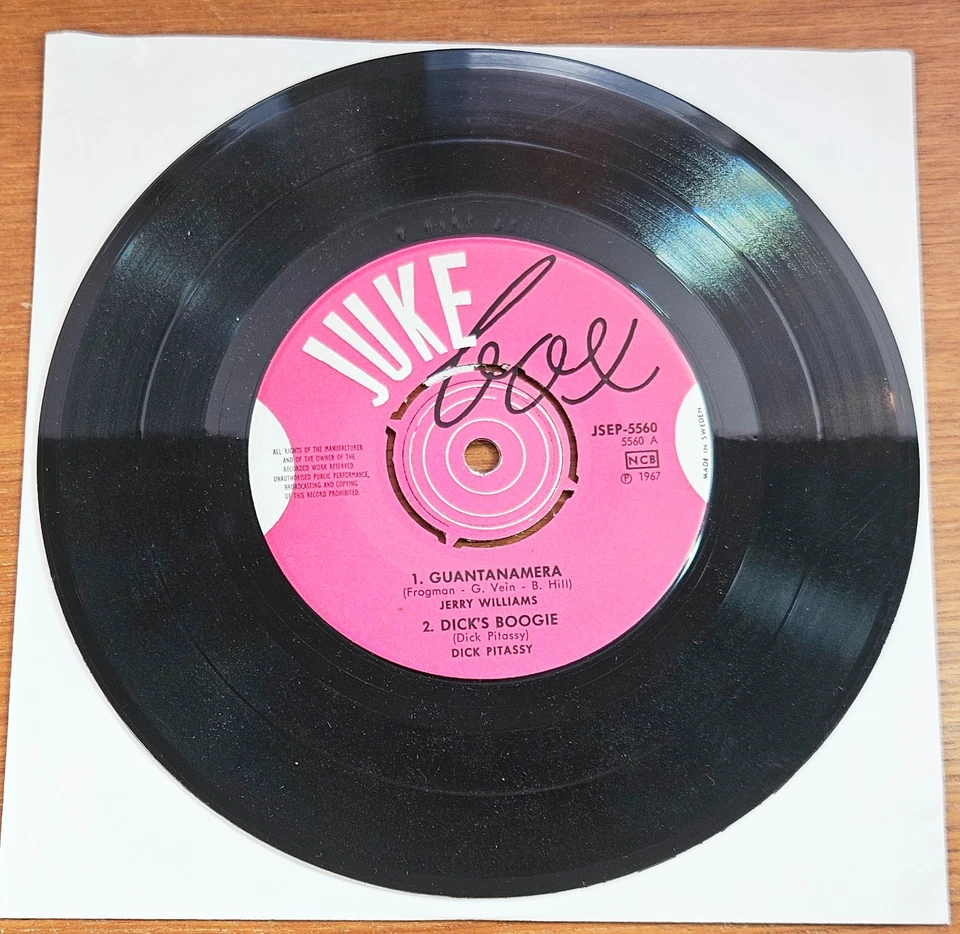 7" VA EP 60s BEAT EX Swe JUKEbox LABEL JERRY WILLIAMS The Quints DICK PITASSY +1 - Bild 2 von 4