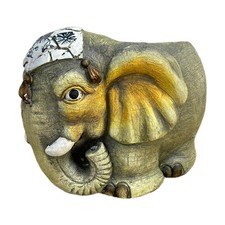 Elephant Planter Textured Elephant Plant Pot Charming for Patio, Entryway