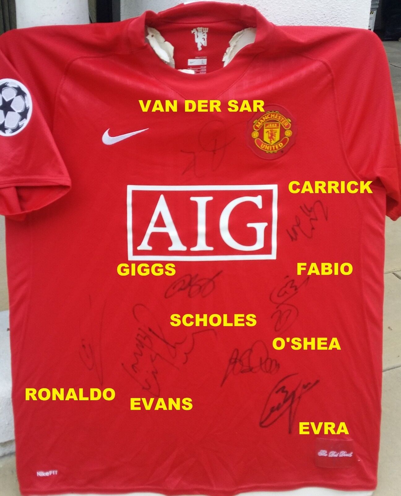 Manchester united 08 09 signed  3 for sale in Ireland 