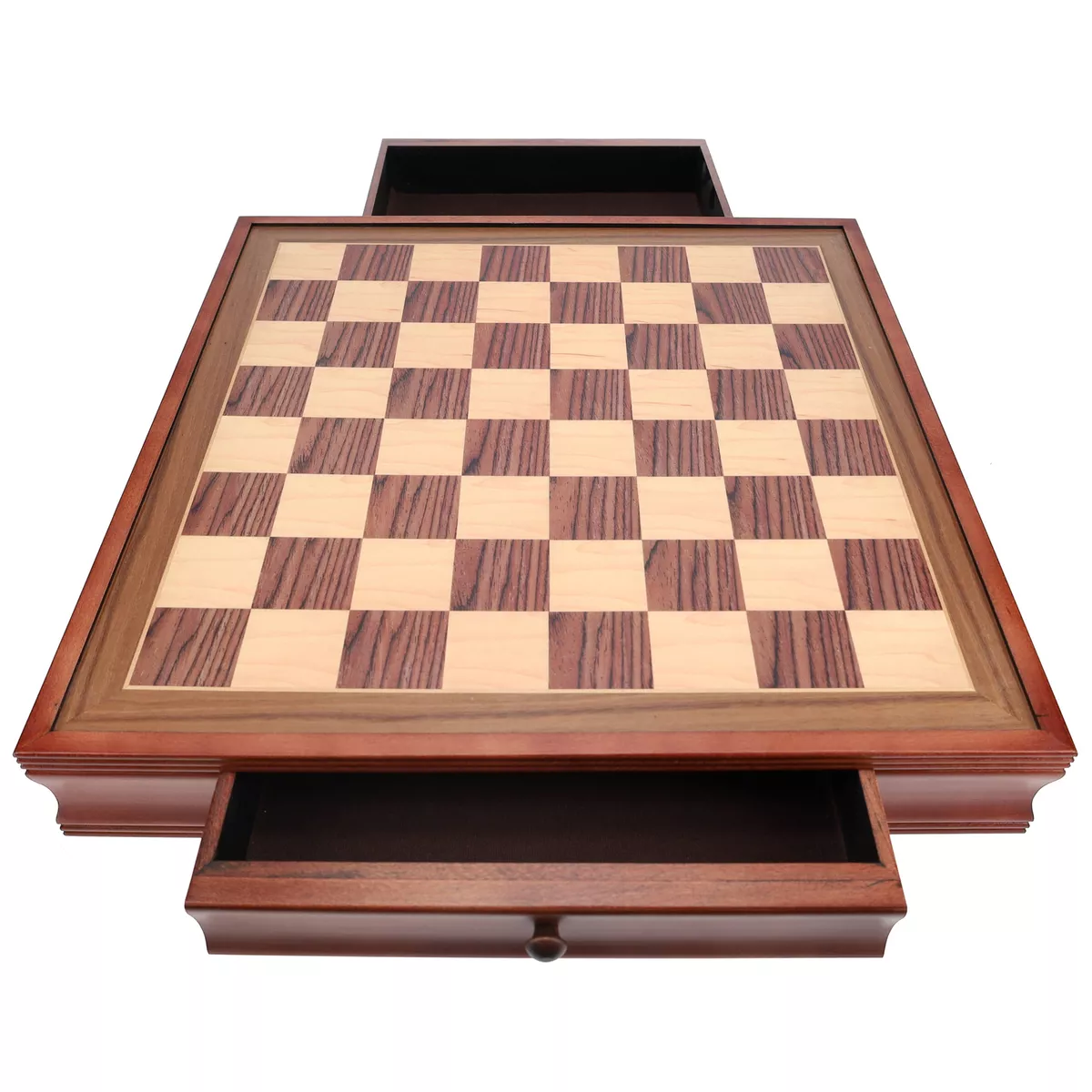 WE Games Wood Laminate Chess Board with Storage Drawers