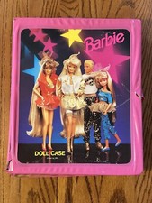 Vintage 1993 Mattel Barbie Doll Hollywood Pink Fashion Vinyl Carry Case/Trunk