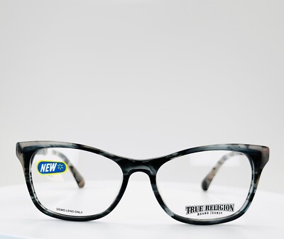 TRUE RELIGION LT24218819 GRY Tortoise Black Cat Eye Eyeglasses 53-16-140 B:39 