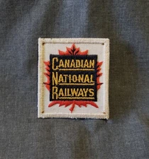 LMH Patch CANADIAN NATIONAL Railways CN CNR Black on Maple Leaf 1956 1960 Logo d