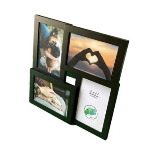 4x6 Picture Frame Collage, Black 4 Photo Frame, Family Wall Decor, Multi